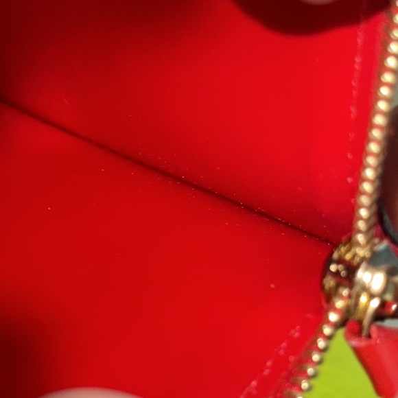 Louis Vuitton cherry red vernis falecie insert pochette clutch case - Picture 11 of 12